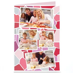 Discount Photo Card - Pink Large Mosaic For Niece|For Granddaughter