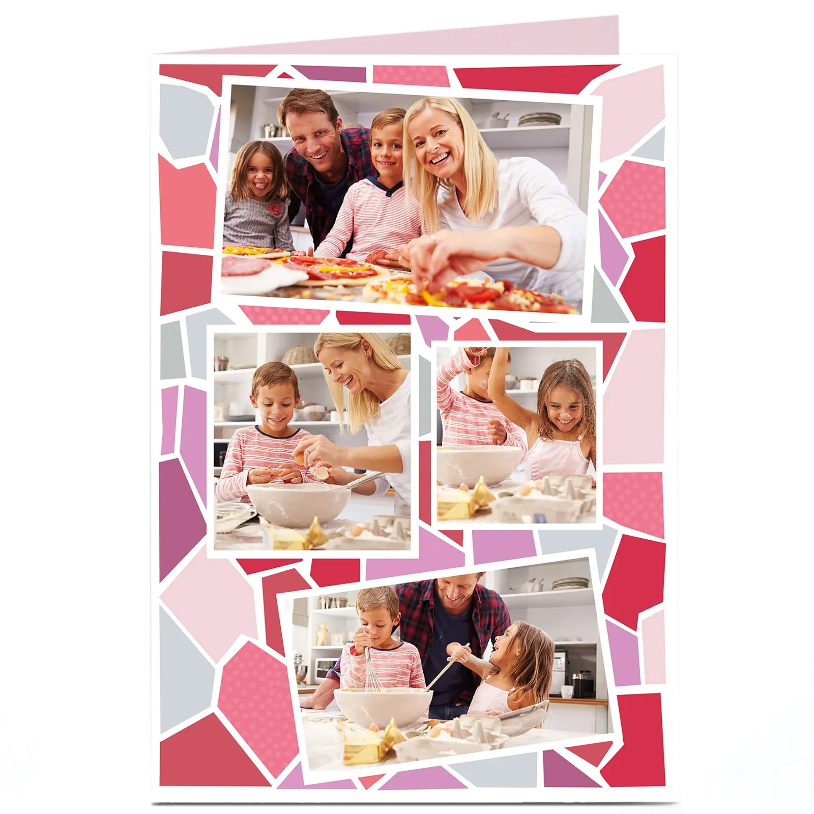 Discount Photo Card - Pink Large Mosaic For Niece|For Granddaughter