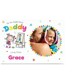 Clearance Photo Card - Superstar Daddy, Girl For Dad|Father's Day