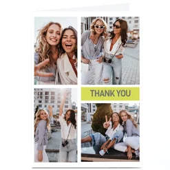 Card Factory Photo Card - Thank You, 4 Photos Any Message