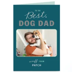 Photo Card - The Best Dog Dad For Dad|Dad