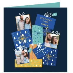 BOY Card Factory Photo Charity Birthday Card - Pile Of Presents