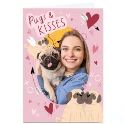 Kids Card Factory Photo Chloe Fae Card - Pugs & Kisses