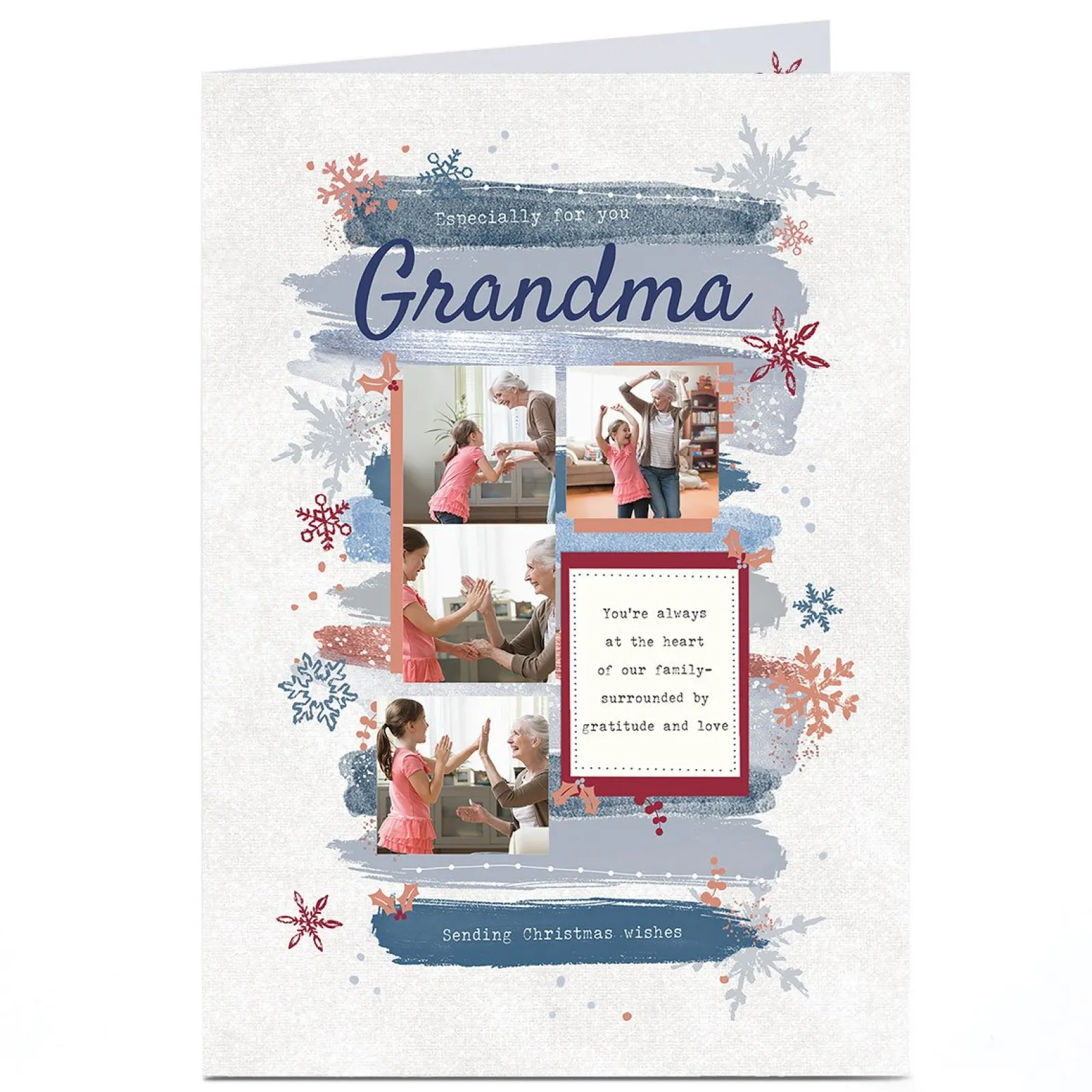 Photo Christmas Card - At The Heart Of Our Family Photo|Christmas