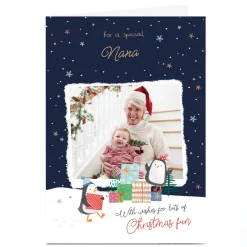 Sale Photo Christmas Card - Christmas Fun Photo Frame, Nana Christmas|Photo
