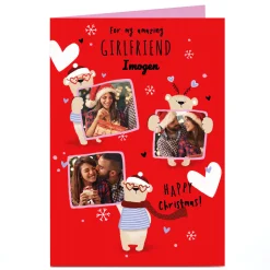 Discount Photo Christmas Card - Cuddly Bears, For my Amazing Girlfriend Christmas|Photo
