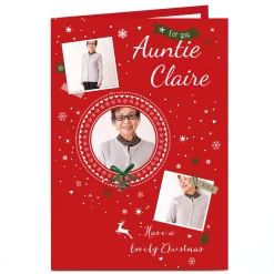 Card Factory Photo Christmas Card - For You Auntie