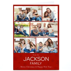 New Photo Christmas Card - From The Family Happy New Year Christmas|Photo