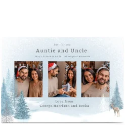 Card Factory Photo Christmas Card - Full of Magical Moments, Auntie and Uncle