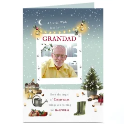 New Photo Christmas Card - Gardening, Grandad Christmas|Photo