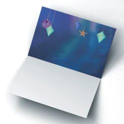 Card Factory Photo Christmas Card - Geometric Baubles