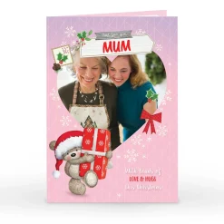 Best Photo Christmas Card - Hugs Bear Loads Of Love, Mum Christmas|Photo