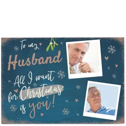 Card Factory Photo Christmas Card - Husband All I Want Is You