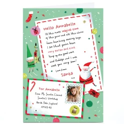 Best Photo Christmas Card - Letter From Santa Christmas|Photo