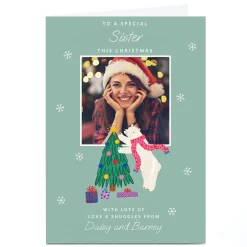 Online Photo Christmas Card - Love and Snuggles Polar Bear, Sister Christmas|Photo