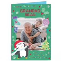 Outlet Photo Christmas Card - Penguin Thanks For All The Fun Christmas|Photo