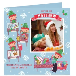 Card Factory Photo Christmas Card - Santa's Elves