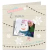 Card Factory Photo Christmas Card - Snowflakes And Fairy Lights
