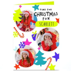 Best Photo Christmas Card - Time For Christmas Fun, Any Name Christmas|Photo