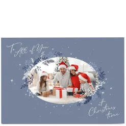 Outlet Photo Christmas Card - To All of You, Oval Frame Christmas|Photo