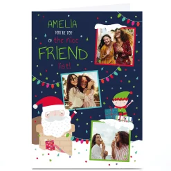 Card Factory Photo Christmas Card - Top of The List, Friend