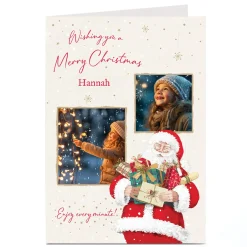 Photo Christmas Card - Traditional Santa, Any Name Christmas|Photo