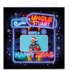 Card Factory Photo Christmas Card - Uncle, Neon Lights