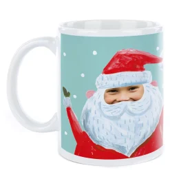 Kids Card Factory Photo Christmas Mug - Santa Face, Time For Festive Fun