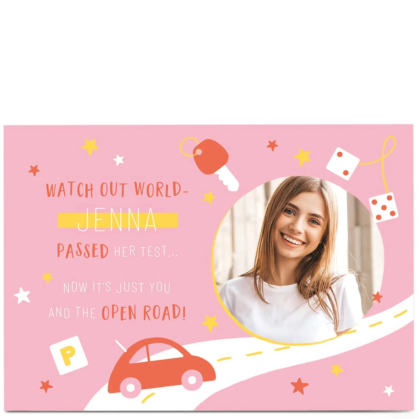 Online Photo Congratulations Card - Passed Her Test Congratulations|Photo