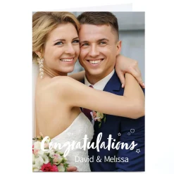 Card Factory Photo Congratulations Card - Couple & Names