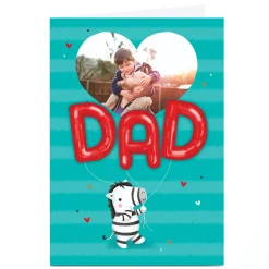 Hot Photo Dad Any Occasion Card - Dad, Zebra For Dad|Father's Day