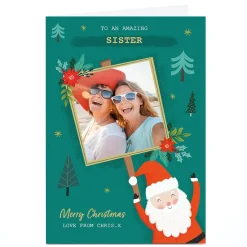 Card Factory Photo Dalia Clark Christmas Card - Santa