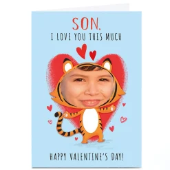 Card Factory Photo Dalia Clark Valentine's Day Card - Tiger, Son