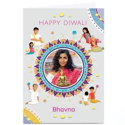 Clearance Photo Diwali Card - Any Name Photo