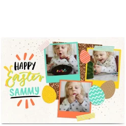 Card Factory Photo Easter Card - Colourful Polaroids