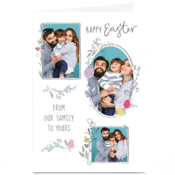 Card Factory Photo Easter Card - Springtime Flower Frames