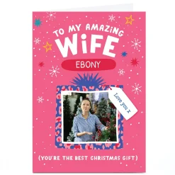 Clearance Photo Ebony Newton Christmas Card - You're the Best Gift, Wife Christmas|Photo