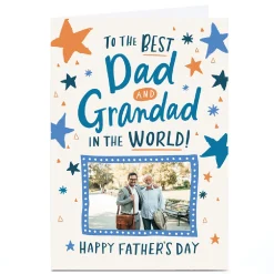 Card Factory Photo Ebony Newton Father's Day Card - Best Dad & Grandad in the World