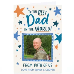 Card Factory Photo Ebony Newton Father's Day Card - Best Dad in the World