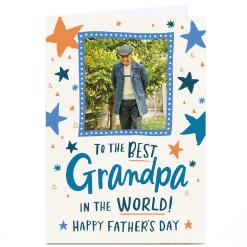 Card Factory Photo Ebony Newton Father's Day Card - Best Grandpa in the World