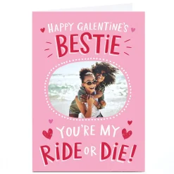 Clearance Photo Ebony Newton Valentine's Day Card - Galentine Ride or Die Photo