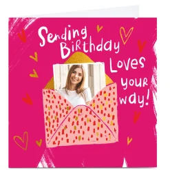Discount Photo Emma Valenghi Birthday Card - Sending Loves Premium Square|Photo