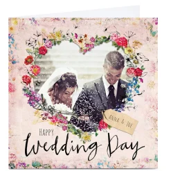 Card Factory Photo Emma Valenghi Wedding Card - Floral Heart