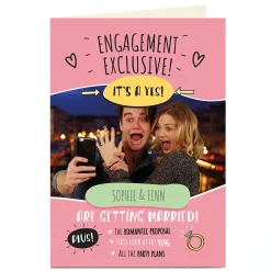 Photo Engagement Card - It's A Yes! Thank You|Engagement