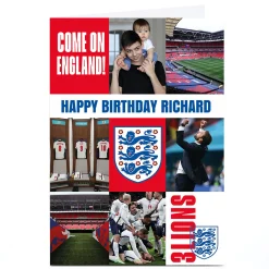 Kids Card Factory Photo England Birthday Card - 3 Lions