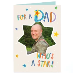 Online Photo Father's Day Card - For A Dad Who's A Star Father's Day|Photo