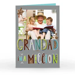 New Photo Father's Day Card - Grandad In A Million Father's Day|Photo