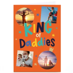 Card Factory Photo Father's Day Card - King Of Daddies Stars
