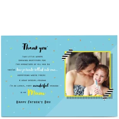 Hot Photo Father's Day Card - Mum, Happy Father's Day Father's Day|Photo