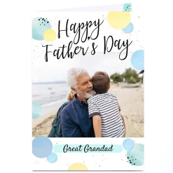 Card Factory Photo Father's Day Card - Stylish Polka Dots